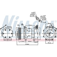 Compresor. climatizare Air-conditioning compressor RENAULT CLIO II KANGOO KANGOO EXPRESS MEGANE I MEGANE I CLASSIC MEGANE RENAULT KANGOO (KC0/1_), Dubita, 08.1997 - Nissens 89159