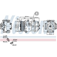Compresor. climatizare Air-conditioning compressor CITROEN C8 JUMPY I JUMPY II FIAT SCUDO ULYSSE LANCIA PHEDRA PEUGEOT 807 FIAT SCUDO (220_), Van, 02.1996 - 12.2006 Nissens 89136