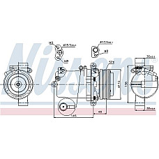 Compresor. climatizare Air-conditioning compressor fits. BMW 3 E46 5 E39 X3 E83 Z3 E36 1.6-3.2 01.97-12.07 BMW Z3 (E36), Roadster, 10.1995 - 01.2003 Nissens 89133