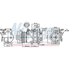 Compresor. climatizare Air-conditioning compressor fits. HYUNDAI IX35 KIA SPORTAGE III 2.0 08.09- HYUNDAI ix35 (LM, EL, ELH), Crossover, 08.2009 - Nissens 89305