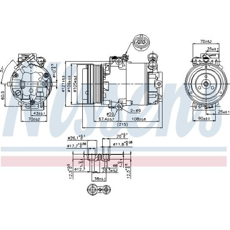 Compresor. climatizare Air-conditioning compressor OPEL ASTRA G ASTRA G-KOMBI ZAFIRA A 2.0D-2.2D 02.98-10.05 OPEL ASTRA G (T98), Compartiment, 03.2000 - 05.2005 Nissens 89322