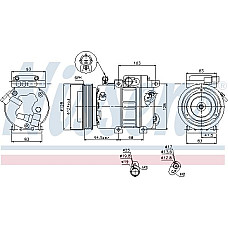 Compresor. climatizare Air-conditioning compressor fits. HYUNDAI ELANTRA IV I30 KIA CEED PRO CEED 1.4-2.0 06.06-02.13 HYUNDAI i30 (FD), Turism, 10.2007 - 06.2012 Nissens 89285