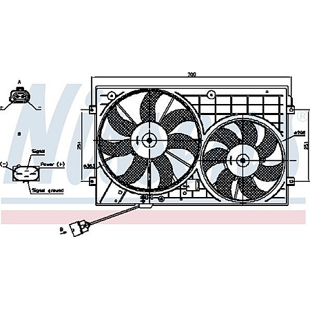 Ventilator. radiator Ventilator radiator cu carcasa AUDI A1 A3 TT SEAT ALTEA ALTEA XL IBIZA IV SC LEON TOLEDO III VW CADDY III (2KB, 2KJ, 2CB, 2CJ), Dubita, 03.2004 - 05.2015 Nissens 85644