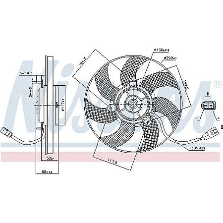 Motor electric.ventilator Ventilator radiator AUDI A1 A3 TT SEAT ALTEA ALTEA XL IBIZA IV IBIZA IV SC IBIZA IV ST VW PASSAT (365), Estate Van, 08.2010 - 12.2014 Nissens 85680