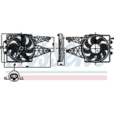 Ventilator. radiator Ventilator radiator cu carcasa ALFA ROMEO MITO FIAT GRANDE PUNTO PUNTO PUNTO EVO 1.3D-1.6D 1 FIAT PUNTO III (199_), Hatchback Van, 04.2008 - Nissens 850008