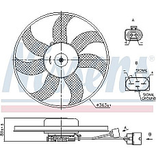 Ventilator. radiator Ventilator radiator AUDI A1 A3 TT SEAT ALTEA ALTEA XL IBIZA IV SC LEON TOLEDO III SKODA OCTA VW SCIROCCO (137), Van, 06.2008 - 05.2014 Nissens 850020