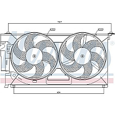 Ventilator. radiator Ventilator radiator cu carcasa CITROEN BERLINGO BERLINGO-MINIVAN XSARA PEUGEOT 306 406 PARTN PEUGEOT 306 Break (7E, N3, N5), Turism, 06.1994 - 12.2002 Nissens 85083