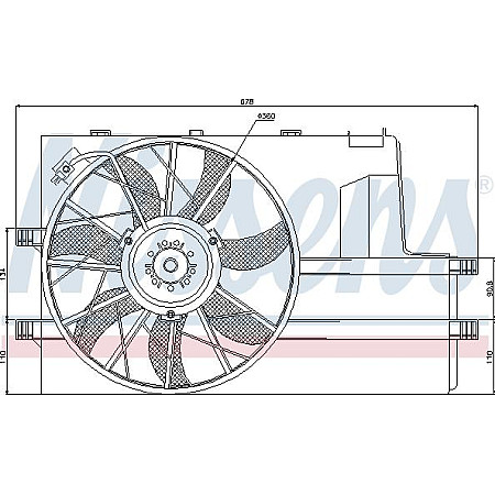 Ventilator. radiator Ventilator radiator cu carcasa MERCEDES A W168 VANEO 414 1.4-2.1 07.97-07.05 MERCEDES-BENZ VANEO (414), Dubita, 02.2002 - 07.2005 Nissens 85078