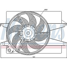 Ventilator. radiator Ventilator radiator cu carcasa FORD C-MAX FOCUS C-MAX FOCUS II 1.4-2.0D 10.03-09.12 FORD FOCUS II (DA_, FFS, DS), Turism, 07.2004 - 09.2012 Nissens 85220