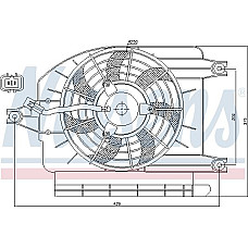 Ventilator. radiator Ventilator radiator cu carcasa KIA RIO 1.3-1.5 08.00-02.05 KIA RIO (DC_), Sedan, 07.2000 - 04.2006 Nissens 85273