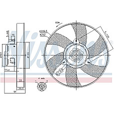 Ventilator. radiator Ventilator radiator SEAT CORDOBA CORDOBA VARIO IBIZA II INCA VW CADDY II CADDY II-MINIVAN PO VW CADDY II (9K9A), Box/MPV, 11.1995 - 01.2004 Nissens 85799