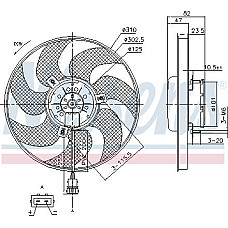 Motor electric.ventilator Ventilator radiator FORD GALAXY I GALAXY MK I VW SHARAN 2.8 09.95-07.00 FORD GALAXY (WGR), Dubita, 03.1995 - 05.2006 Nissens 85761