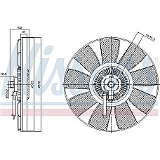 Cupla. ventilator radiator Fan clutch with fan MERCEDES SPRINTER 35-T B906 SPRINTER 35-T B907 SPRINTER 35-T B907 B910 SPRI MERCEDES-BENZ SPRINTER 3,5-t Tourer (907), Autobuz, 02.2018 - Nissens 86218