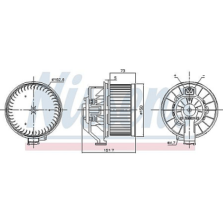 Aeroterma ventilator habitaclu FORD FIESTA VI (JA8), Van, 08.2008 - Nissens 87493