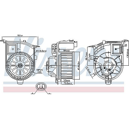 Ventilator. habitaclu Suflanta de aer RENAULT CLIO II CLIO II-HATCHBACK THALIA I THALIA II 1.2-3.0 02.98- RENAULT CLIO II (SB0/1/2_), Hatchback Van, 09.1998 - Nissens 87450
