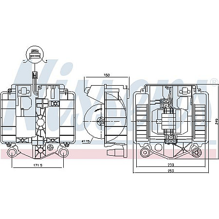 Aeroterma ventilator habitaclu MERCEDES-BENZ S-CLASS (C217), Compartiment, 04.2014 - Nissens 87461