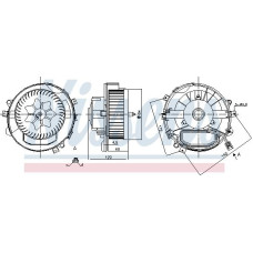 Ventilator. habitaclu Suflanta de aer AUDI Q3 TT CUPRA ATECA SEAT ATECA SKODA KAROQ KODIAQ OCTAVIA III SUPERB III VW TIGUAN II (AD1, AX1), Crossover, 01.2016 - Nissens 87426
