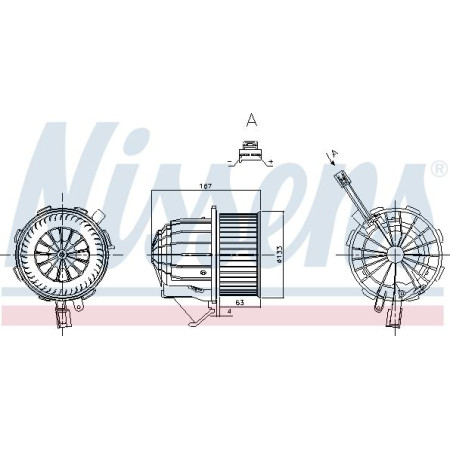 Ventilator. habitaclu Suflanta de aer AUDI A4 ALLROAD B8 A4 B8 A5 Q5 PORSCHE MACAN 1.8-4.2 10.07- AUDI A5 (8TA), Sportback, 07.2007 - 01.2017 Nissens 87428