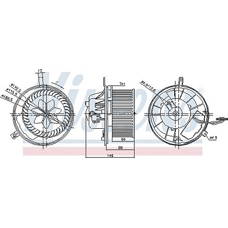 Ventilator. habitaclu Suflanta de aer AUDI A3 Q3 TT SEAT ALHAMBRA ALTEA ALTEA XL LEON TOLEDO III SKODA OCTAVIA II VW JETTA IV (162, 163, AV3, AV2), Sedan, 04.2010 - Nissens 87032