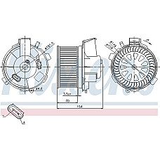 Ventilator. habitaclu Suflanta de aer CITROEN XSARA PICASSO PEUGEOT 206 206 307 307-KOMBI 1.1-2.0D 08.98- PEUGEOT 307 SW (3E_, 3H_), Estate Van, 04.2002 - 12.2009 Nissens 87021