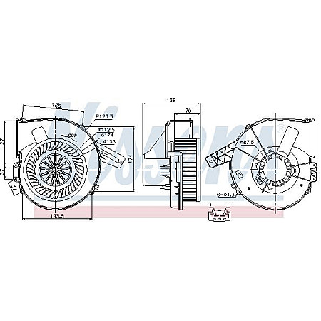 Ventilator. habitaclu Suflanta de aer AUDI A1 A2 SEAT CORDOBA IBIZA III IBIZA IV IBIZA IV SC IBIZA IV ST IBIZA IV SKODA FABIA III (NJ3), Hatchback, 08.2014 - Nissens 87028