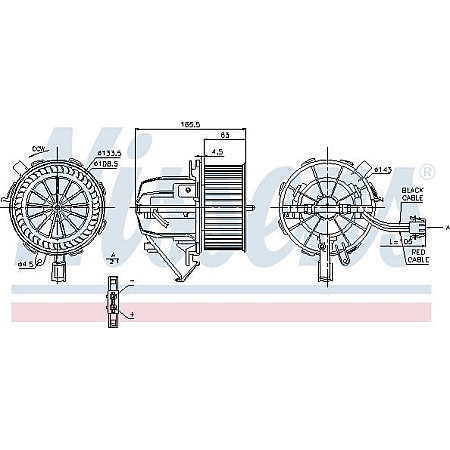 Ventilator. habitaclu Suflanta de aer AUDI A4 ALLROAD B8 A4 B8 A5 Q5 1.8-4.2 06.07-05.17 AUDI Q5 (8RB), Crossover, 11.2008 - 12.2017 Nissens 87075