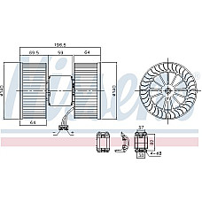 Aeroterma ventilator habitaclu ALPINA B3 (E46), Compartiment, 03.1999 - 01.2006 Nissens 87196