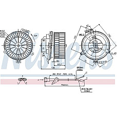 Ventilator. habitaclu Suflanta de aer MERCEDES 124 A124 124 C124 124 T-MODEL S124 124 W124 E A124 E C124 E T-MODE MERCEDES-BENZ E-CLASS (W124), Sedan, 02.1993 - 06.1996 Nissens 87153