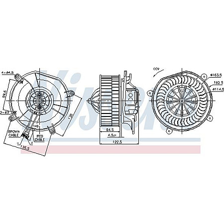 Ventilator. habitaclu Suflanta de aer MERCEDES CLS C219 E T-MODEL S211 E VF211 E W211 1.8-6.2 03.02-12.10 MERCEDES-BENZ E-CLASS (VF211), Cadru de sprijin, 03.2003 - 07.2009 Nissens 87103