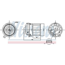 Ventilator. habitaclu Suflanta de aer se potriveste. DACIA LOGAN II LOGAN MCV II SANDERO II RENAULT CLIO IV CLIO IV-HATCHBACK CL RENAULT THALIA III (L8_), Sedan, 12.2013 - Nissens 87358