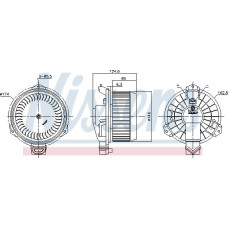 Aeroterma ventilator habitaclu TOYOTA URBAN CRUISER (_P1_), Hatchback, 07.2007 - 03.2016 Nissens 87365