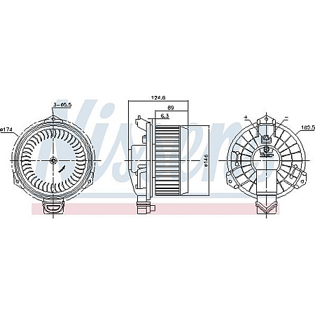 Aeroterma ventilator habitaclu TOYOTA URBAN CRUISER (_P1_), Hatchback, 07.2007 - 03.2016 Nissens 87365