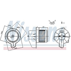 Aeroterma ventilator habitaclu FIAT 500 C II (312_), Sabrioleta, 09.2009 - Nissens 87305
