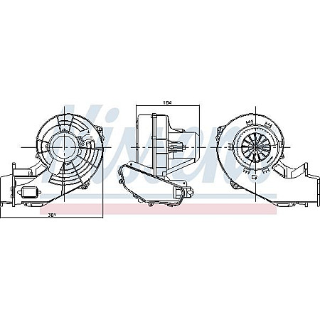 Aeroterma ventilator habitaclu OPEL MERIVA A (X03), Dubita, 05.2003 - 05.2010 Nissens 87247