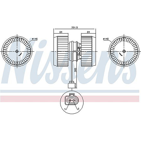 Ventilator. habitaclu Air blower fits. AUDI A8 D3 2.8-6.0 10.02-07.10 Nissens 87238