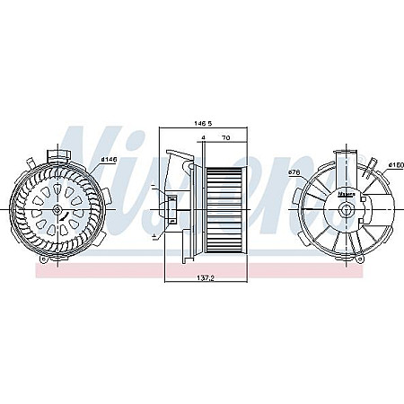Aeroterma ventilator habitaclu PEUGEOT 307 (3A/C), Hatchback, 08.2000 - 12.2012 Nissens 87744