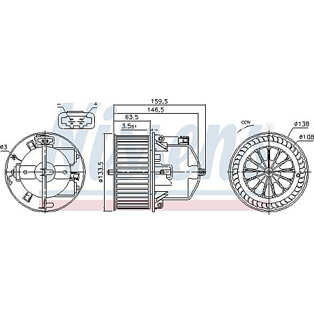 Ventilator. habitaclu Suflanta de aer VOLVO S60 II S80 II V60 I V60 II V70 III V70 III-KOMBI XC60 I XC70 II LAND VOLVO V70 III (135), Turism, 04.2007 - Nissens 87761