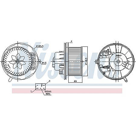 Aeroterma ventilator habitaclu VW CADDY ALLTRACK (SAB), Dubita, 05.2015 - Nissens 87762