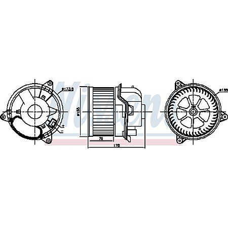 Aeroterma ventilator habitaclu FORD FOCUS (DFW), Sedan, 02.1999 - 11.2009 Nissens 87784