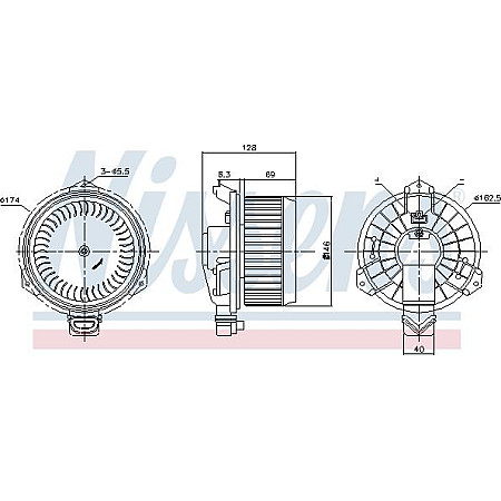 Aeroterma ventilator habitaclu SUZUKI SX4 (EY, GY), Hatchback, 06.2006 - Nissens 87723