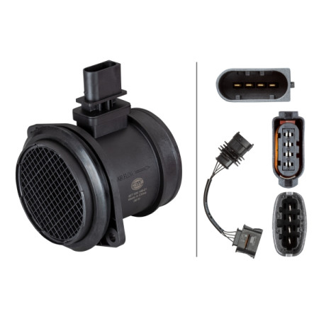 Senzor debit aer Air flowmeter 4 pin module VOLVO C30 C70 II S40 II S60 I V50 V70 II XC60 I XC70 I XC90 I 2.4D 03.05-12.14 VOLVO V70 II (285), Turism, 11.1999 - 12.2008 HELLA 8ET 009 149-211