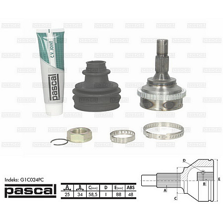 cap planetara PEUGEOT 5008 (0U_, 0E_) PASCAL G1C024PC