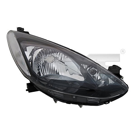 Far Lampa frontala Dreapta H4 electric cu motor culoare insert: negru MAZDA 2 TYC TYC 20-12031-15-2