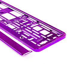 Suport numar inmatriculare din plastic, calitate Premium, culoare VIOLET