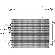 Condensator. climatizare A-C condenser with dryer HYUNDAI IONIQ KIA NIRO NIRO I 1.6H-Electric 03.16- KIA NIRO (DE), Van, 09.2016 - NRF 350471