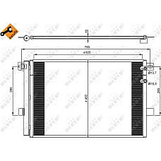 Condensator. climatizare A-C condenser with dryer VW AMAROK 2.0-2.0D-3.0D 09.10-05.22 VW AMAROK (S1B, S6B, S7B), Cadru de sprijin, 09.2011 - NRF 350041
