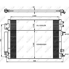 Condensator. climatizare A-C condenser with dryer CHRYSLER 300C LANCIA THEMA 3.0D-3.6-6.4 09.11- CHRYSLER 300C (LX), Sedan, 09.2010 - NRF 350088