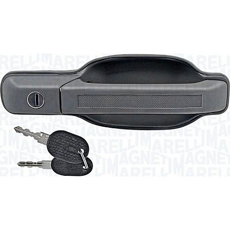 Maner usa Fata Stanga extern cu gaura pentru incuietoare cu incuietoare gri IVECO DAILY II 2.5D-2.8D 01.89-05.99 IVECO DAILY II, Camion de gunoi, 01.1989 - 05.1999 Magneti Marelli 350105001300
