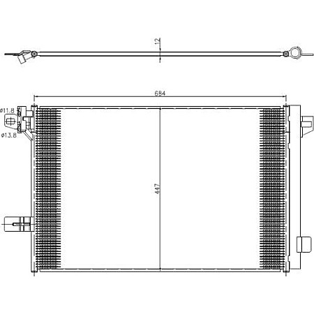 Condensator. climatizare A-C condenser with dryer VW CALIFORNIA T6 CAMPER MULTIVAN T6 TRANSPORTER T6 TRANSPORTER T6 - CARA VW TRANSPORTER VI (SGA, SGH, SHA, SHH), Van, 04.2015 - NRF 350369
