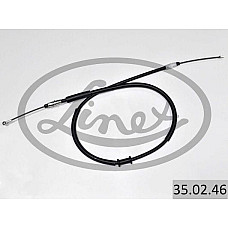 Cablu. frana de lucru Cablu frana de mana Spate Dreapta-Stanga 1555mm-1225mm OPEL MOVANO B RENAULT MASTER III 2.3 OPEL MOVANO B (X62), Cadru de sprijin, 05.2010 - Linex 35.02.46